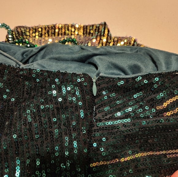 🚫SOLD🚫 Missord One Shoulder Beaded Sleeve Gradient Sequin Dress - Picture 14 of 16